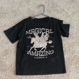 Cat & Jack Black Magical Unicorn Tee